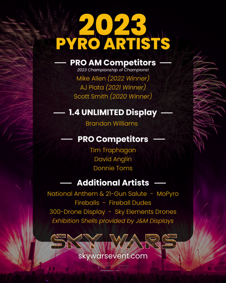 Sky Wars 2023 Event Pyro Artists